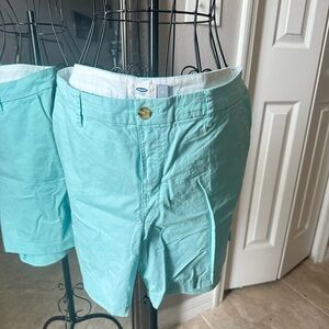 Old Navy women Aqua Flat Front Shorts